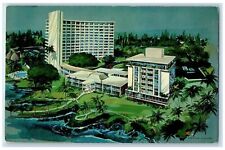 1967 Bird's Eye View Of Naniloa Hotel Hilo Bay Hilo Hawaii HI Posted Postcard picture