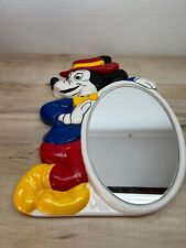 Vintage Walt Disney Productions Mickey Mouse Plastic Mold Wall Decor Mirror picture