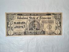 Vintage 1954 One Hundred Tennessee Bucks Cotton Certificate Copyrighted 1954 picture