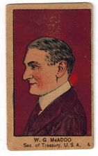 Mayfair Novelty War Leaders WW 1 Trading Card W545  # 4  W.G McADOO 1920 picture