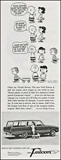 1960 Ford Falcon car Charlie Brown Snoopy Lucy Peanuts retro art print ad adL44 picture