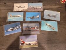 Lot Of 9 Vintage Airplane Postcards Color Photochrome Airlines Read Description picture