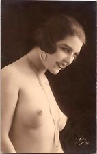 Jeanne Juilla close-up French nude woman original old 1920s photo postcard picture