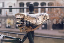 Vintage 1971 35mm photo slide of an old bicycle seat saddle picture