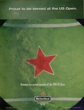 1998 Heineken Beer Official Sponsor US Open Tennis Ball Photo VINTAGE PRINT AD picture