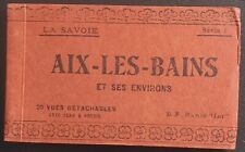 Antique France (Aix-Les-Bains) booklet of 20 detachable postcards plus town map picture