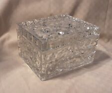 Beautiful Vintage Crystal Rectangular Dresser/Trinket Box picture