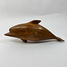 Kitschy Chubby Dolphin Wood Handcarved Vintage Mid Century Nautical Decor Beach picture