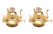 Brass Plated Oil Burner Replacement for Antique Kerosene Lamps | 2 Pack picture