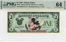 1987 $1 Disney Dollar Mickey PMG 64 CU (DIS5) picture