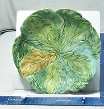 Vintage BASSANO ABC Ceramiche Green Leaves Salad Bowl 7 3/4