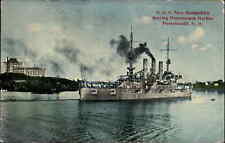 Portsmouth NH Battleship USS New Hampshire c1910 Vintage Postcard picture