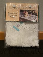 Handcrafted Crystal Lace Runner 16 X 72” White picture