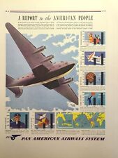 Pan American Airways System Report Routes People Capacity Vintage Print Ad 1941 picture