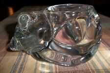 VINTAGE KITTY KITTEN CAT CANDLE HOLDER HEAVY PAPER WEIGHT INDIANA GLASS picture