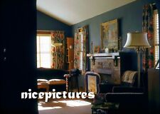 Fabulous Decor 1950s Lamps Curtains Furniture Fireplace Design -Kodachrome slide picture