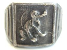 RARE ANTIQUE VINTAGE WALT DISNEY PRODUCTIONS WDP STERLING SILVER 925 PLUTO RING picture