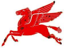Mobil Gas Flying Red Horse Pegasus Metal Heavy Steel Sign Extra Large 35