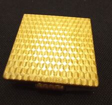 Vintage Charles of the Ritz NY Gold Tone Powder Compact 2.5x2.25