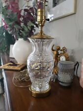 Vintage Waterford Crystal Gold Lamp Hollywood Regency MCM ART DECO EUC  picture