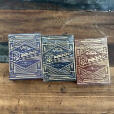 3 Monarchs Playing Card Decks by Theory11 Red, Purple & Blue Sealed ❤️❤️❤️❤️ picture