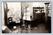 RPPC Springfield IL Abraham Lincoln's Home Dining Room Illinois Vintage Postcard picture