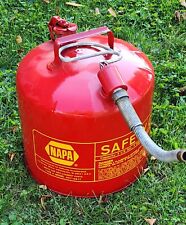 NAPA/EAGLE 5 GALLON METAL SAFETY GAS CAN Steel Release Handle NICE RARE  picture