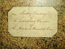 1867 to 1890's Merchants Steamship Lines Board of Director's Journal & Letters picture