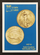 1927 Saint-Gaudens $20 Double Eagle 1991 Coin Card #44 (NM) picture