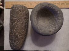 Nice Stone Bowl and Pestle Found in Klamath Falls, Oregon in the 50's picture