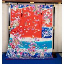 Woman Japanese Kimono Furisode Silk Gosho car Bouquet from japan picture