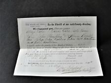 October 24, 1867 -Witness Subpoena signed Seal- Document- State of Ohio Court. picture