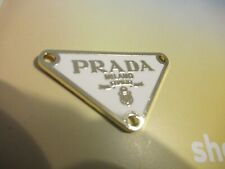 PRADA ZIP PULL   1.5 '' x  3/4'' gold tone WHITE ,   THIS IS FOR 1 picture