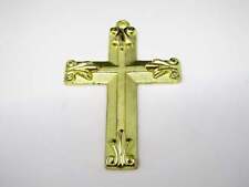Vintage Christian Cross Pendant: Fleur De Lis Gold Tone Nice Design picture