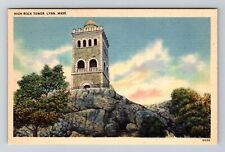 Lynn, MA-Massachusetts, High Rock Tower Antique, Vintage Souvenir Postcard picture