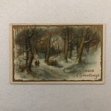 Christmas Postcard Post Card Vintage Embossed Antique Posted 1925 picture