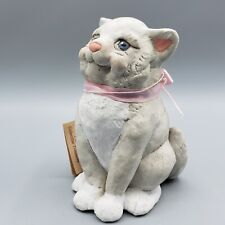 VTG Dreamsicles Sitting Cat Figurine Cast Art Big Blue Eyes w/ Tag 1991 Kitten picture