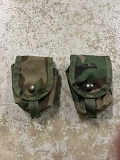 2x Specialty Defense Systems USGI MOLLE II HAND GRENADE POUCHES WOODLAND  picture