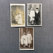 Antique Vintage Postcard Lot 3 RPPC Children First Holy Communion International picture