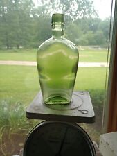 Antique OLIVE GREEN FLASK picture
