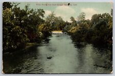 River Spouth from East Bridge Sac City Iowa Vintage Postcard 1909 F.C. Hoyt picture