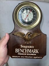 Vintage Seagram’s Benchmark Bourbon Advertising Thermometer Sign picture