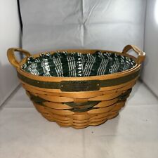 Longaberger ~ Christmas Collection, 1999 Edition Popcorn Basket w/ Green (C4) picture