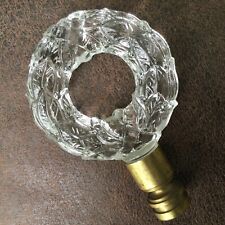 Vintage Aladdin Lamp Wreath Finial Clear Glass Antique picture