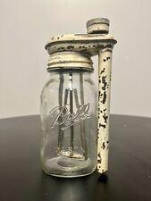Rare Find- Antique Mason jar 1920's Deluxe Water Powered Egg Beater. picture