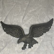 American Eagle Metal Brass Wall Decor Vintage Indoor Outdoor Hangers Included picture