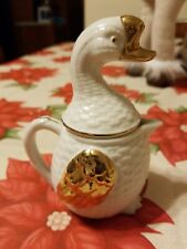 Vintage 18K Gold Decorated Duck Creamer  picture