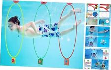 15PCS Pool Toys Games Set-5 Diving Through Swim Rings + 5 Flamingo Buoys + 5  picture