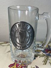 Guinness Glass Tankard With Pewter Logo Heavy picture