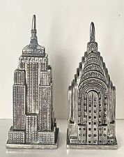 GODINGER NEW YORK CITY CHRYSLER & EMPIRE STATE BUILDINGS SALT & PEPPER SHAKERS picture